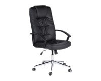Poltrona direzionale Emiro tessuto Impala effetto pelle colore nero