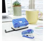 Mini agrafeuse de bureau et perforateur Rapesco - agrafes 24/6 et 26/6 - capacité 12 feuilles