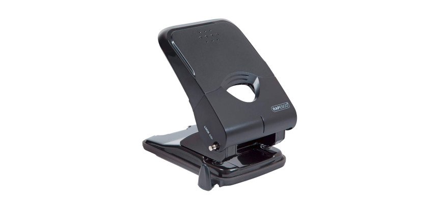 Perforateur gros travaux 2 trous X5 LESS Rapesco - capacité 50 feuilles - noir