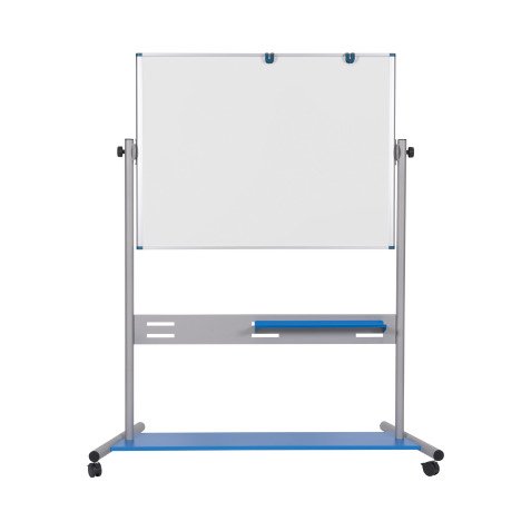 Tableau blanc émaillé pivotant double face 150 x 120 cm Evolution Bi-Office