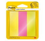 Segnapagina Post-it assortiti senza rigatura non perforato 25 x 76 mm 2,5 x 7,6 cm 70 g/m² 3 unità da 100 segnapagina