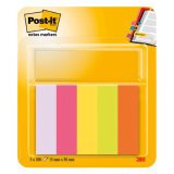 Post-it Index Flags 15 x 50 mm Assorted 100 x 5 Pack