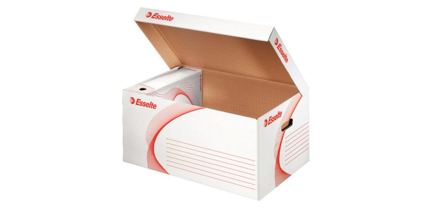 Caisse archives Esselte Boxy H 26.5 x W 56 x D 38 cm high resistance - White