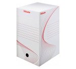 Boîte d'archives carton Esselte Boxy - Dos 20 cm - Haute résistance - Blanche