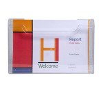 Présentoir mural 1 case horizontal pour format A4 - cristal