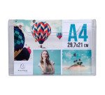 Présentoir mural 1 case horizontal pour format A4 - cristal