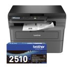 BROTHER Imprimante laser monochrome multifonction 3 en 1 A4 Wifi DCP-L2620DW + 1 toner noir TN2510