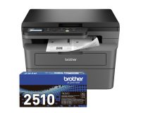 Brother imprimante laser multifonction 3 en 1 monochrome A4 Wifi DCP-L2620DWRE1 + 1 toner noir TN2510