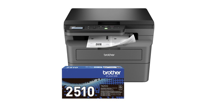 BROTHER Imprimante laser monochrome multifonction 3 en 1 A4 Wifi DCP-L2620DW + 1 toner noir TN2510