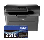 Brother imprimante multifonction 3 en 1 laser monochrome Wifi A4 DCP-L2627DWE + 1 toner noir TN2510