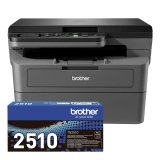 Brother imprimante multifonction 3 en 1 laser monochrome Wifi A4 DCP-L2627DWE + 1 toner noir TN2510