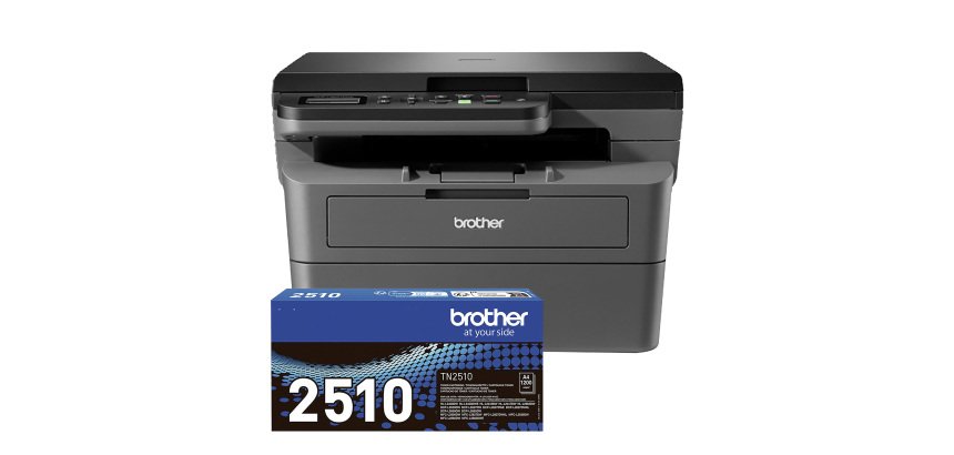 Brother imprimante multifonction 3 en 1 laser monochrome Wifi A4 DCP-L2627DWE + 1 toner noir TN2510