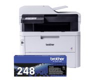 Brother Imprimante multifonction 4 en 1 laser couleur Wifi MFC-L3760CDRE1 + 1 toner noir TN248