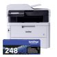 Brother Imprimante multifonction 4 en 1 laser couleur Wifi A4 MFC-L3760CDW + Toner Noir TN248