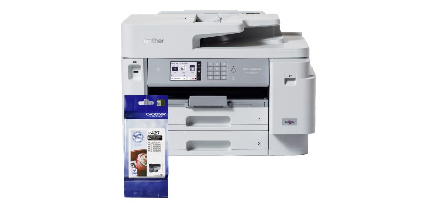 Brother Imprimante multifonction 4 en 1 jet d'encre couleur Wifi MFC-J5955DW + 1 cartouche noire LC427