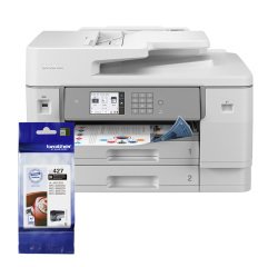 BROTHER Ensemble imprimante multifonction 4 en 1 jet d'encre couleur A3 Wifi MFC-J6955DW + 1 cartouche noire LC427