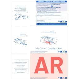 Printed form for registered mail with acknowledgment of receipt A4 IB1 - Box of 1000