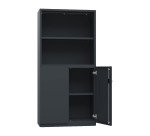 Armadio Ufficio Monoblocco 2 ante battenti con parte superiore a giorno 90 x 45 x 185 cm