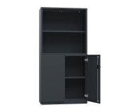 Armadio Ufficio Monoblocco 2 ante battenti con parte superiore a giorno 90 x 45 x 185 cm