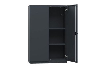 Armadio Ufficio Monoblocco 2 ante battenti 2 ripiani l x p x h 90 x 45 x 140 cm