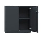 Armadio Ufficio Monoblocco 2 ante battenti 1 ripiano l x p x h 90 x 45 x 95 cm