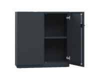 Armadio Ufficio Monoblocco 2 ante battenti 1 ripiano l x p x h 90 x 45 x 95 cm