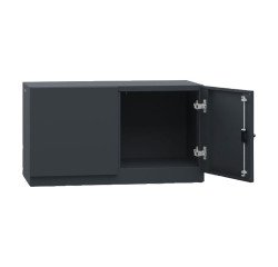 Armadio Ufficio Monoblocco 2 ante battenti vano vuoto l x p x h 90 x 45 x 50 cm