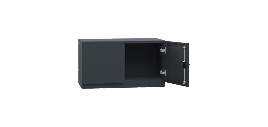 Armadio Ufficio Monoblocco 2 ante battenti vano vuoto l x p x h 90 x 45 x 50 cm