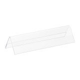 Tafelnaamhouder van hard plastic 21 x 7,5 cm - Pak van 10