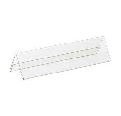 Naamkaarthouder van hard plastic 15 x 150 cm - Pak van 10