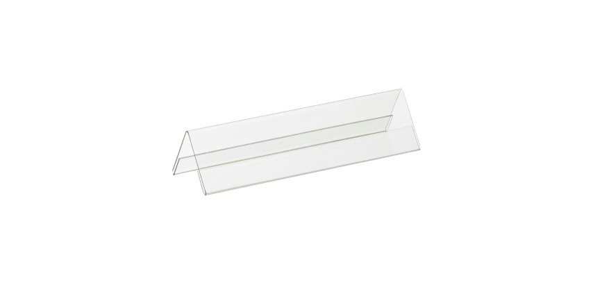 Easel name tag in rigid plastic 15 x 150 cm - Set of 10
