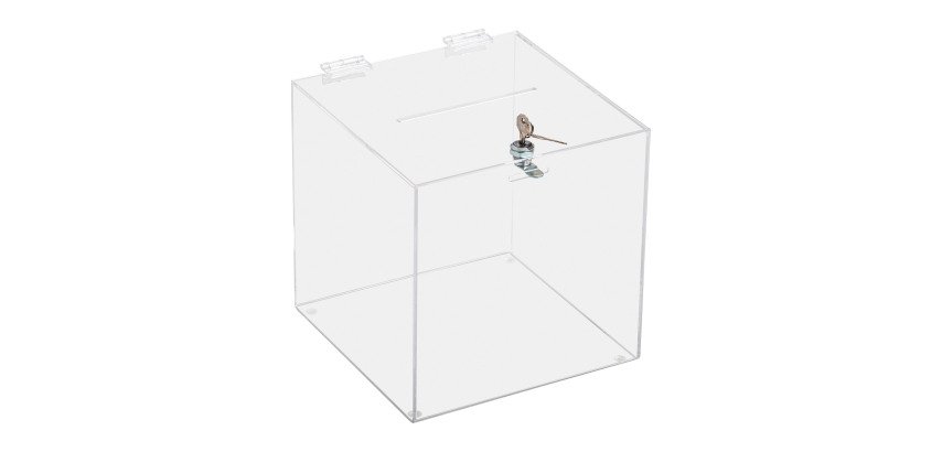 Urne transparente 25 x 25 cm
