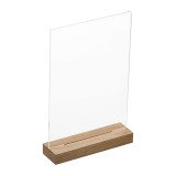 Tischaufsteller doppelseitig Holzsockel A4