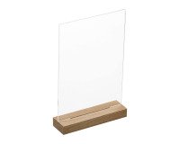 Présentoir de table double face socle bois A4