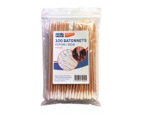 Batonnet bois embout coton - sachet de 100