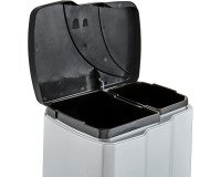 Poubelle 'gunnar', argent/anthracite