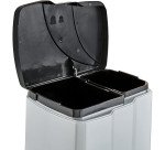 Poubelle 'gunnar', argent/anthracite