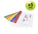 Pochettes de rangement zippées A5 Rapesco - Lot de 5