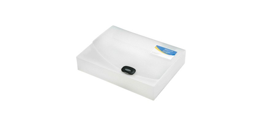 Valisette plastique Rapesco dos 6 cm blanche