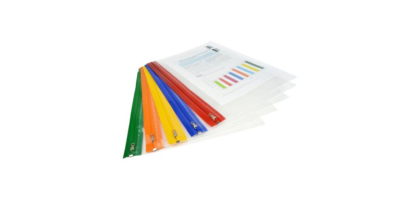 Pochettes de rangement à fermeture éclair A4+ Rapesco - Lot de 5