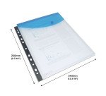 Pochettes perforées à rabat Rapesco A4 polypropylène lisse - Sachet de 5