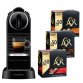 Pack Magimix Nespresso Citiz capsule coffee machine, black + 3 boxes of 50 L'Or coffee capsules