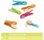 Pince à linge bi-matières extra fortes anti glissantes - Lot de 20