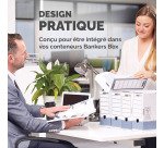 Boîte archives carton Bankers Box by Fellowes - dos 10 cm - bleue