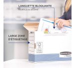 Boîte archives carton Bankers Box by Fellowes - dos 10 cm - bleue