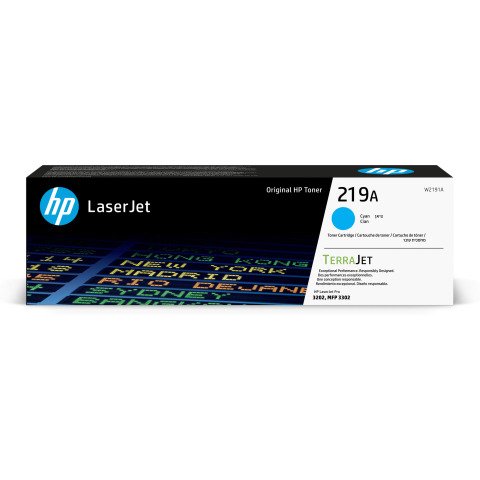 HP 219A (W2191A) tóner original cian
