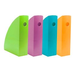 Tijdschriftenhouder Exacompta Mag-cube van 8,2 cm, assortiment van levendige kleuren