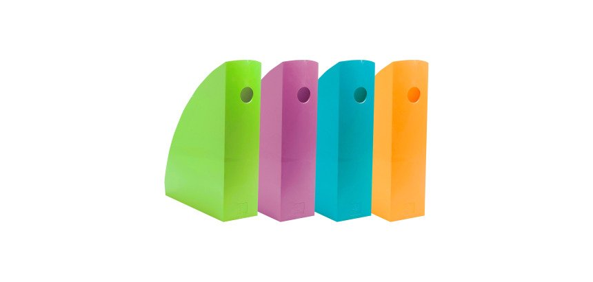 Range-revues Exacompta Mag-cube gamme POP'N CO dos 8,2 cm couleurs assorties vives