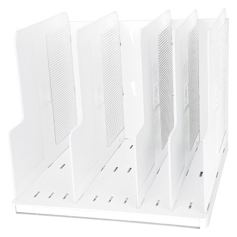 Dispensador de folletos de 5 divisiones a color Modulotop de Exacompta blanco