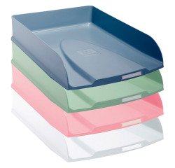 Set of 4 Exacompta Combo-Styli assorted color letter trays